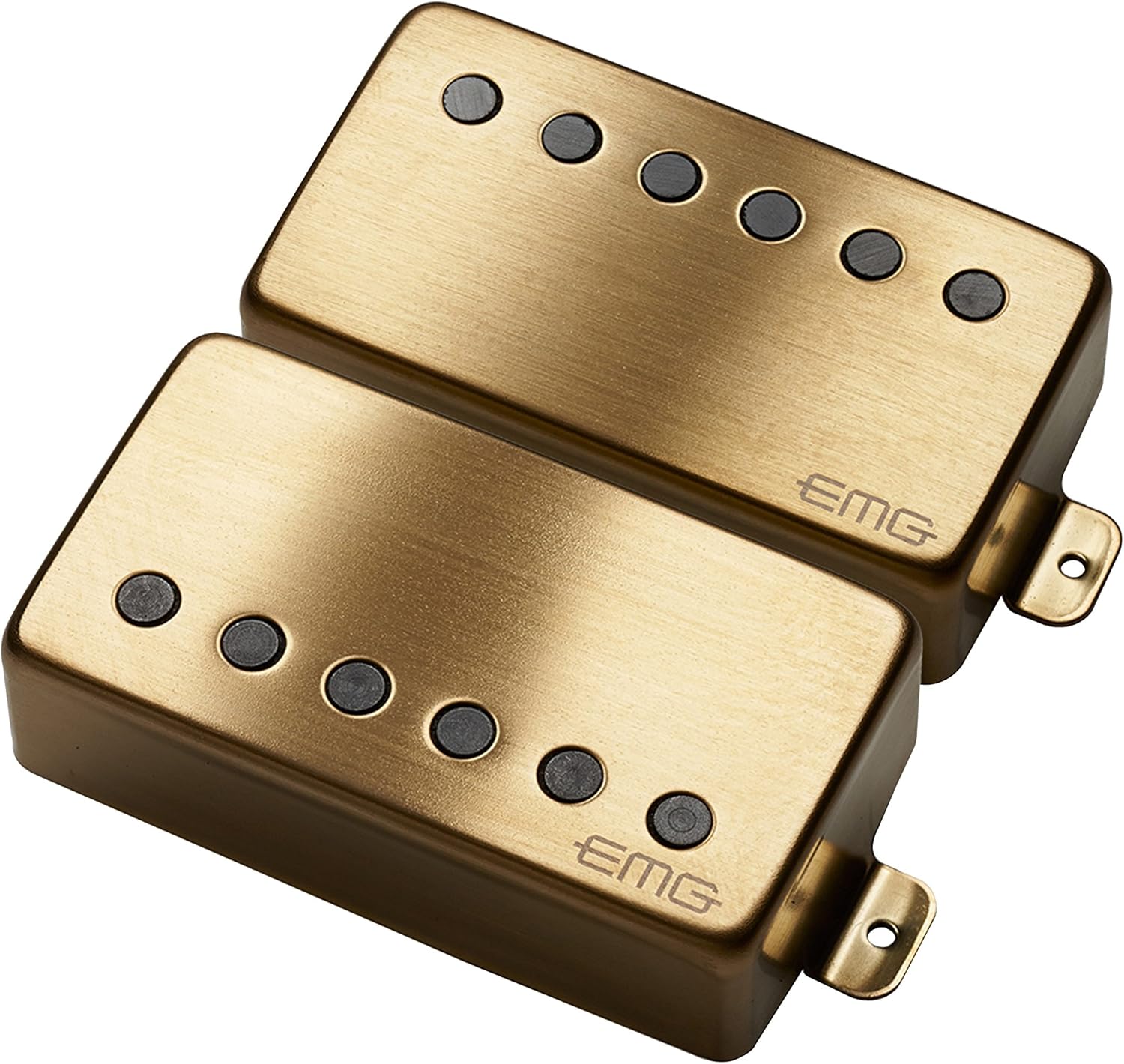 EMG 57/66 Bridge and Neck Humbucker Guitar Pickups Set, Brushed Gold