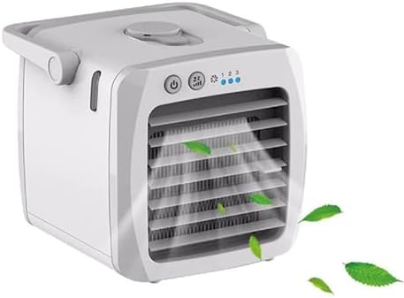 Portable Air Conditioner, Mini Portable Air Conditioner Air Cooler Humidifier 3 Speed Quiet Desk Fan,Desktop Fan for Home Outdoors