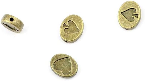 Qty 460 Pieces B66514 Spade Loose Beads Ancient Antique Bronze Jewelry Making Charms Findings Bulk Retro Accessoires Lots Vintage for Bracelet Necklace