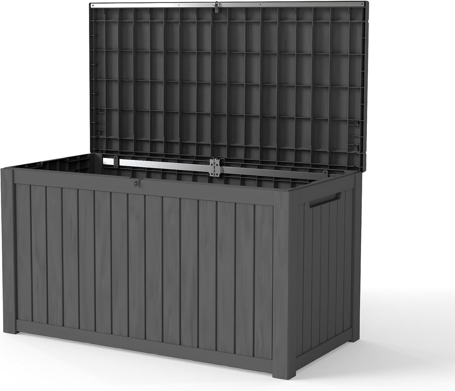 180GAL Deck Box-Black ，Patio Storage，Outdoor Chest，Large Waterproof，Cushion Furniture