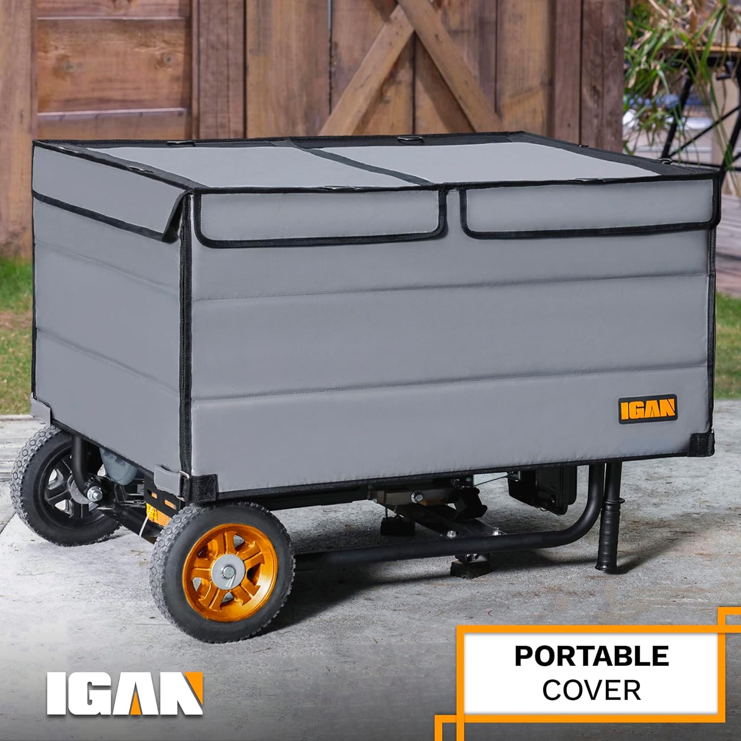 IGAN Generator Covers While Running for most 3500w-12000w Generators - Ultra Heavy Duty Generator Covers for Outside - Portable Waterproof Generator Cover, Generator Enclosure Outdoor Gray