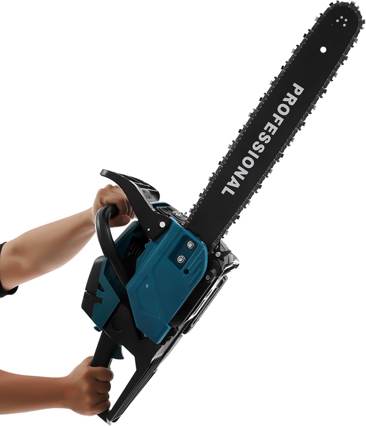 58CC Gas Chainsaw, 3.1HP High-Power Gas Saw with 20-Inch Guide Bar and High-Speed 8500RPM Engine for Wood Cutting and Tree Pruning