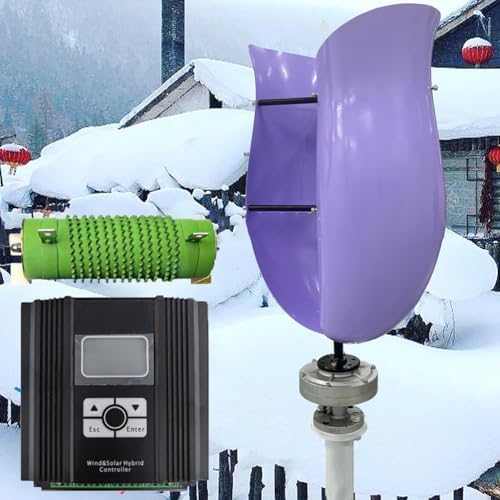 1500W/3000W Vertical Axis Wind Turbine Generator Kit - 12V/24V/48V Maglev Generator with Controller & Unloader, Low Noise, High Efficiency for Gardens & Rooftops