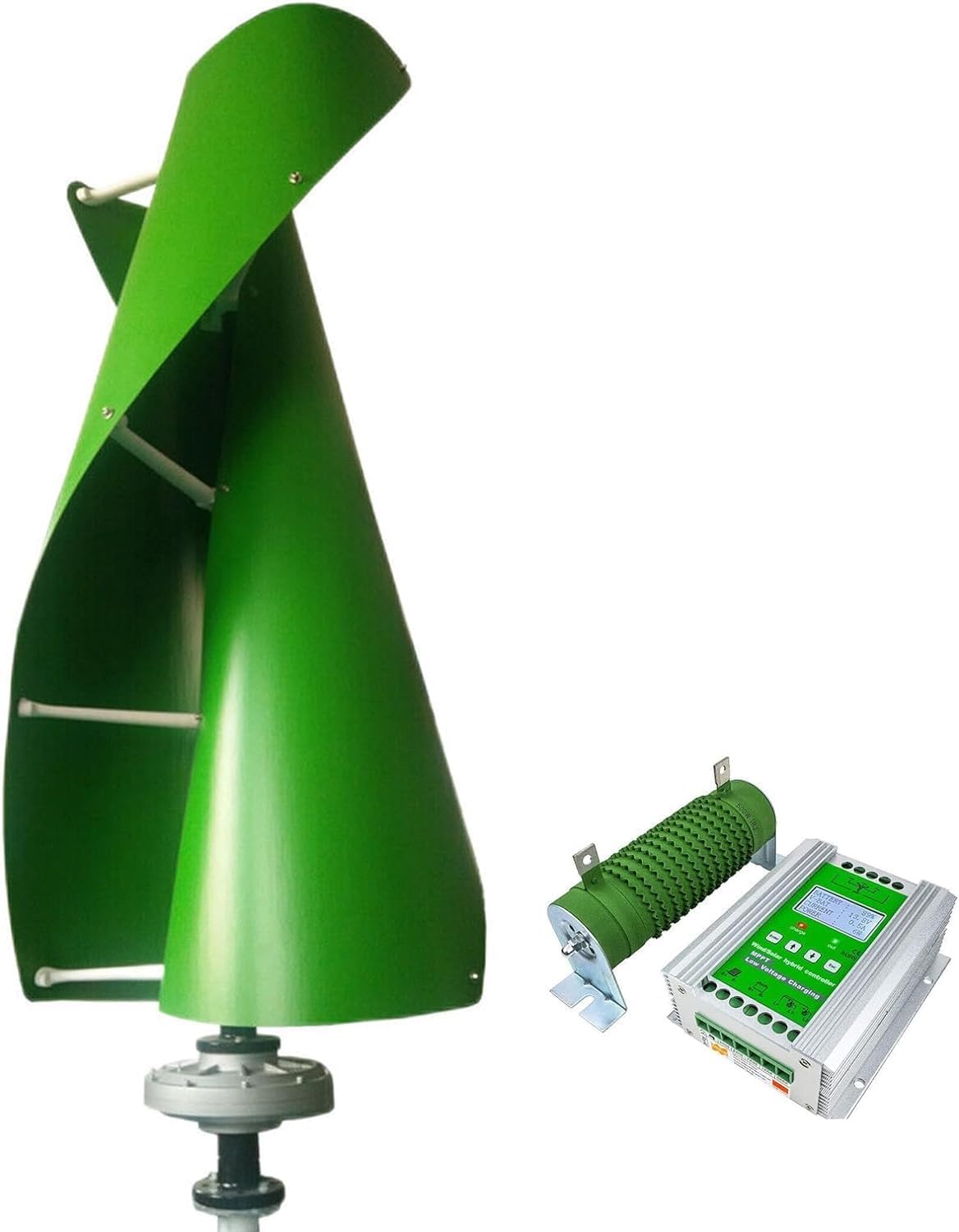 CHRISK 3000W Vertical Axis Magnetic Levitation Wind Turbine Windmill with MPPT Controller Vertical Wind Turbine Set