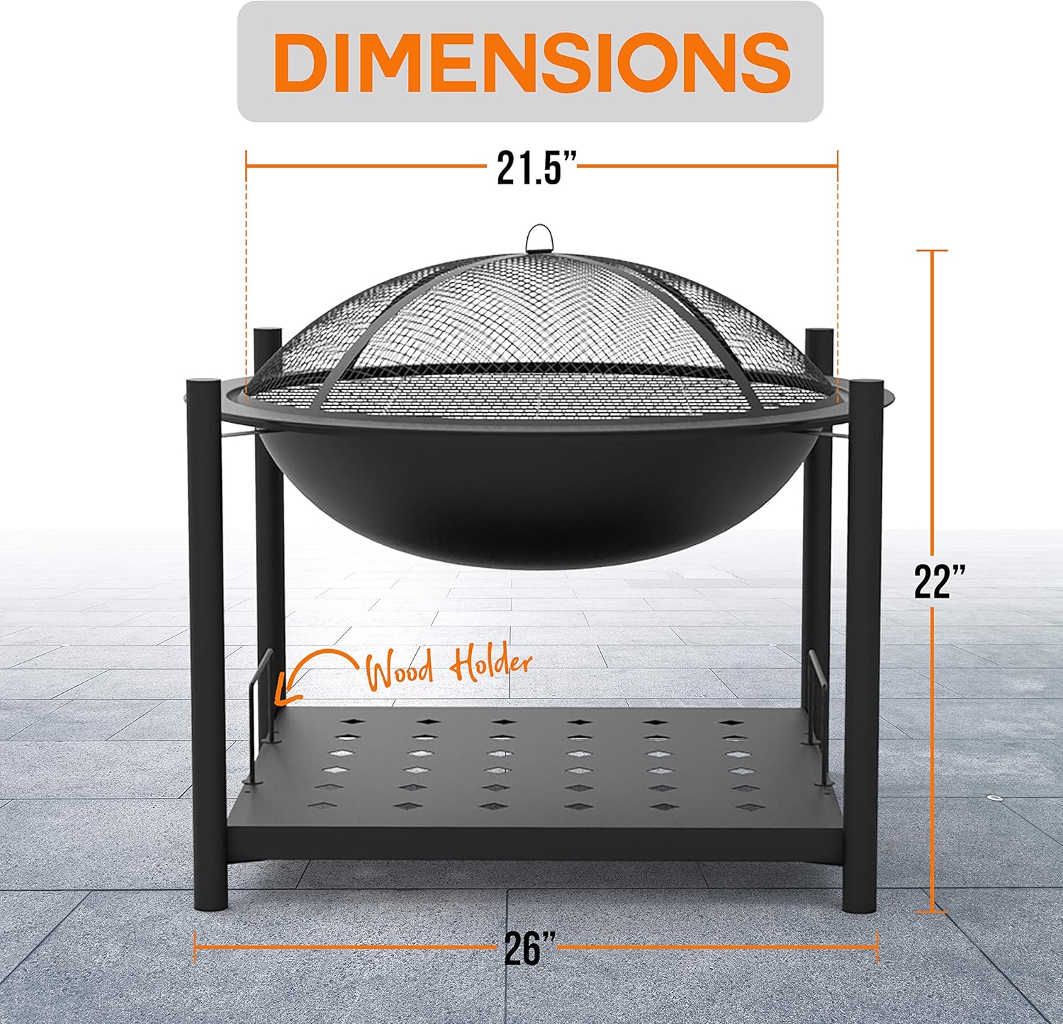 SereneLife Portable Outdoor 2-in-1 Steel BBQ Grill 26