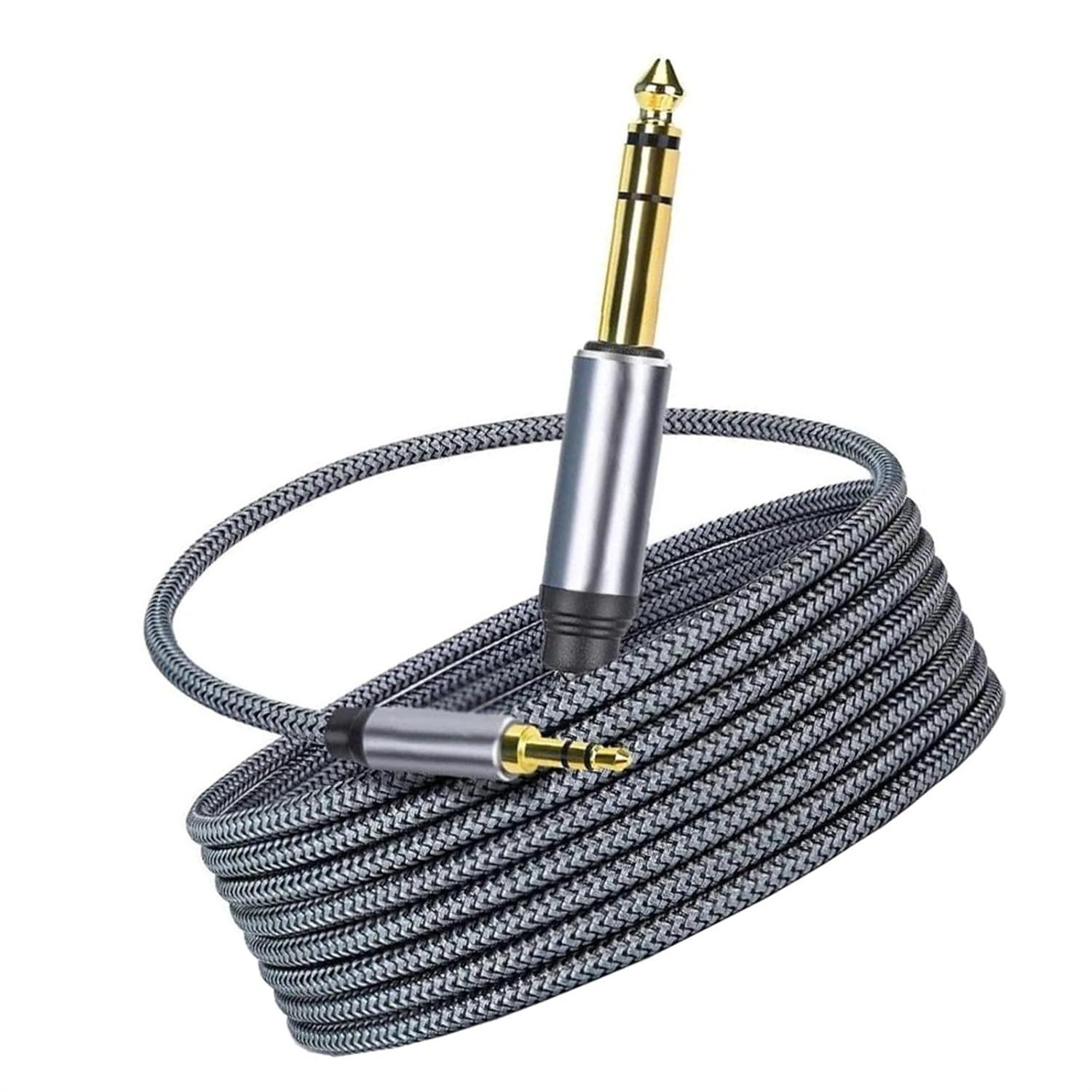 3.5mm to 6.35mm Stereo Audio Cable for Guitar Laptop Home Theater Devices Speaker and Amplifiers (Color : 12m)