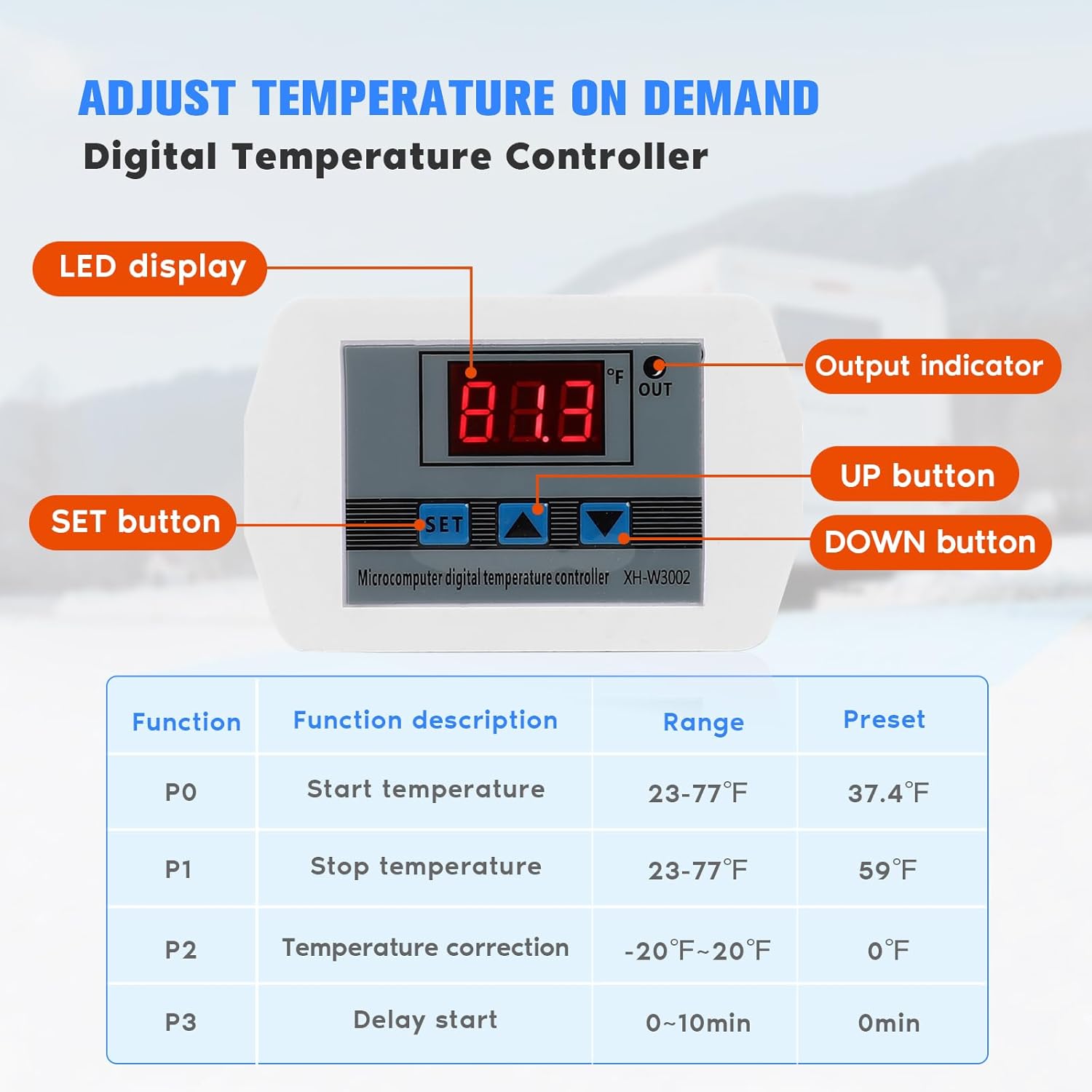 50 FT Heated Water Hose for RV, Heated RV Freshwater Hoses with Fittings, -45 ℉ Antifreeze Drinking Water Pipe, Automatic temperature shut-off for electrically heated Garden hoses, RV Accessories