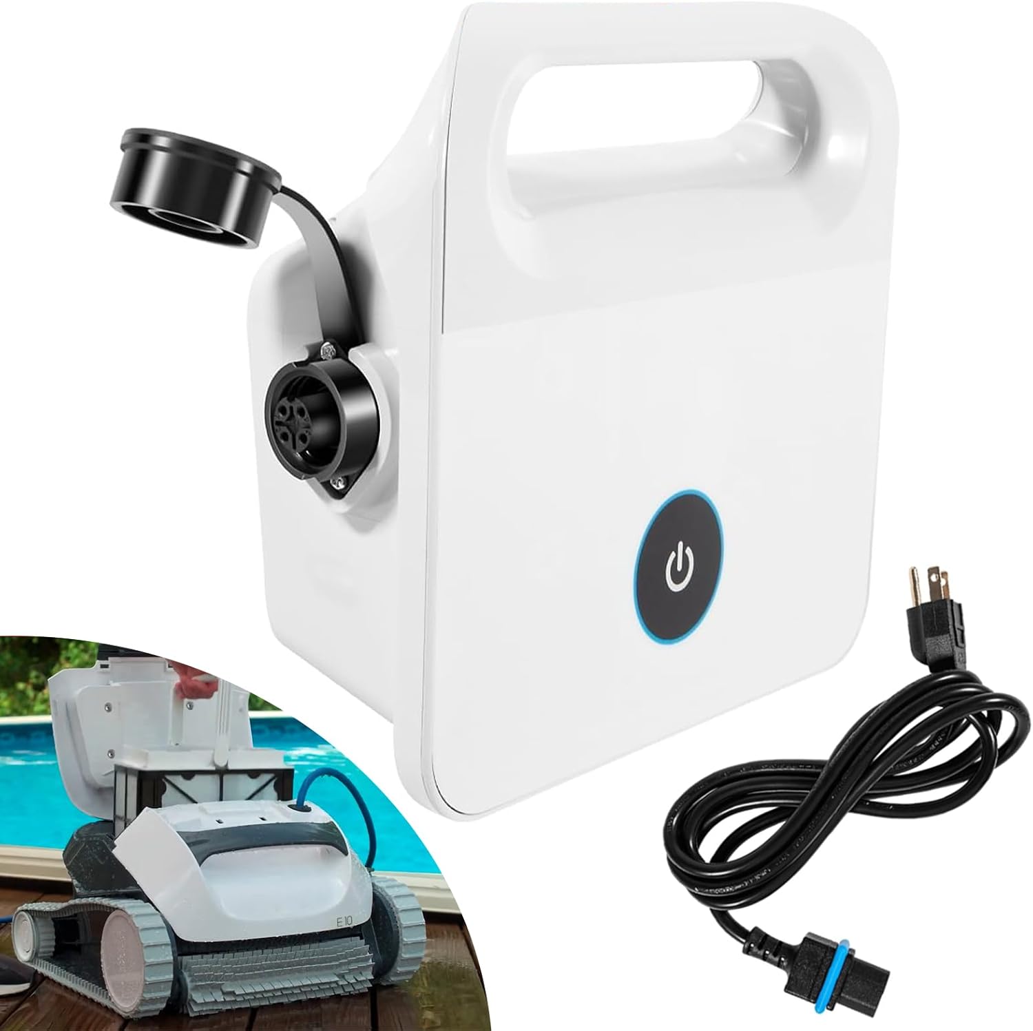 99956034 Power Supply Unit with 5898412LF Black Power Cord, Fit for Dolphin Robotic Active 10, Echo, Encore, Escape, E10, S50, Solo, T15, Premium 10, Premium 20 Robotic Pool Cleaners