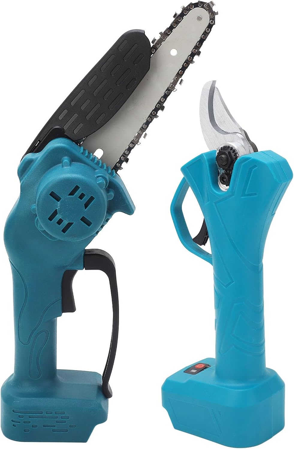 Electric Pruning Shears, Battery Powered Cordless Pruner with Extension Pole, for High Branches, SK5 Carbon Steel, ABS, AluminumOutdoor Power Tools