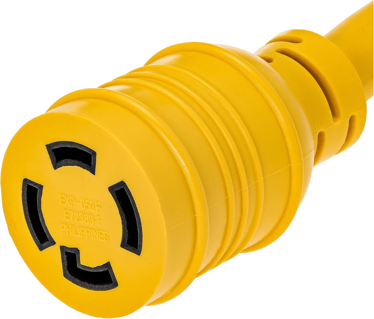 20ft Heavy‑Duty Generator Extension Cord | NEMA L14‑30P to L14‑30R, 4‑Prong SJTW 10AWG – 125/250V, 30A, 7,500W – UL‑Certified, Bright Yellow