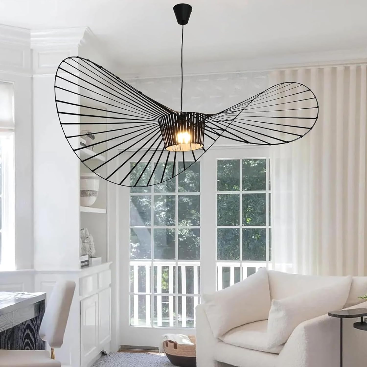 Modern Black Woven Chandelier, 70.86