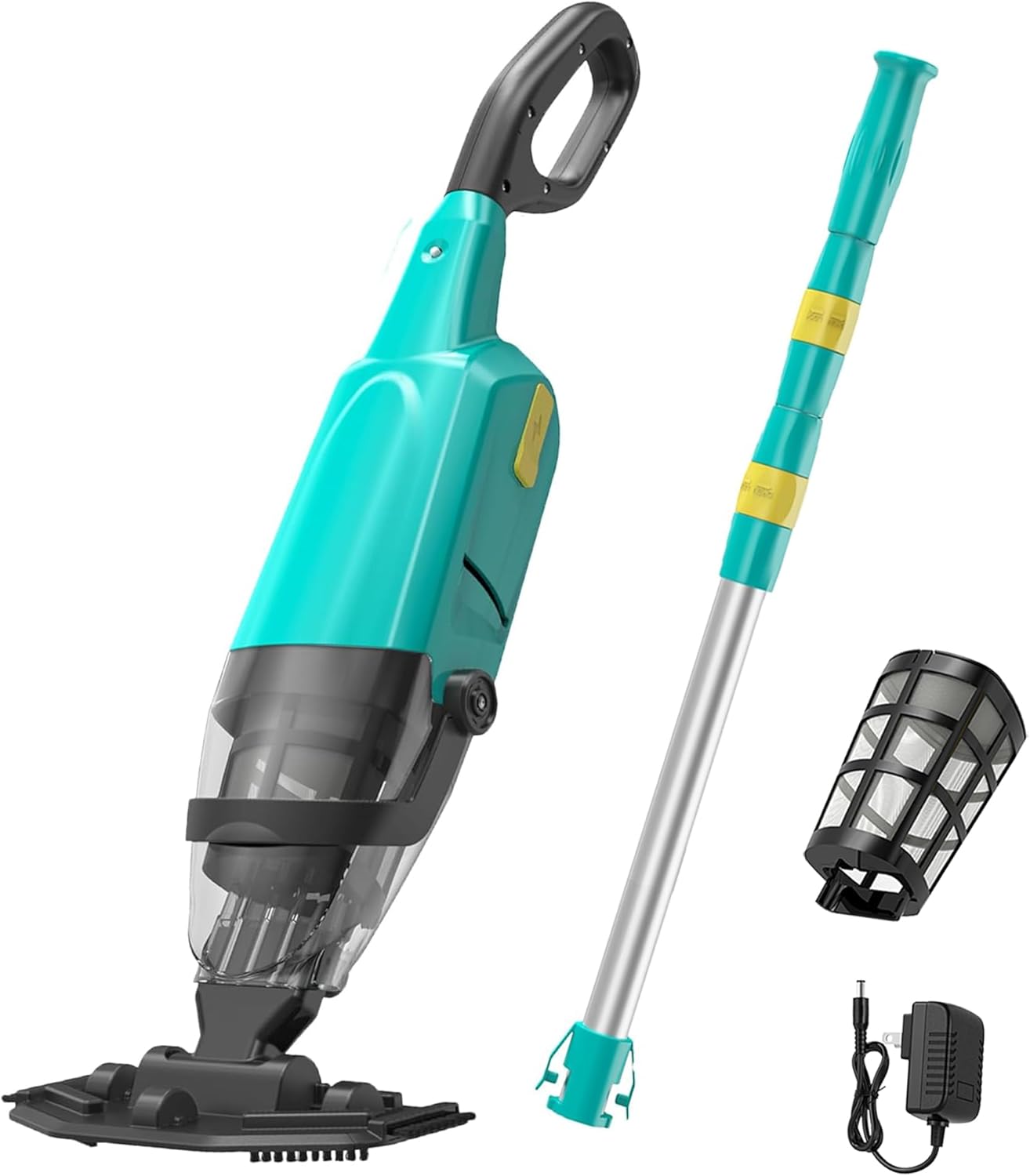 Cordless Rechargeable Pool Vacuum for Inground Pools, Handheld Pool Cleaner for Above Ground Pool, Spas and Hot Tubs, Long Lasting, Ideal for Dirt