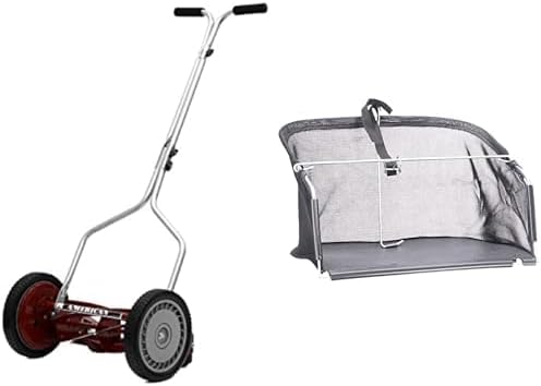 American Lawn Mower 1304-14 14-Inch 5-Blade Push Reel Lawn Mower with GC91416 Grass Catcher Bundle