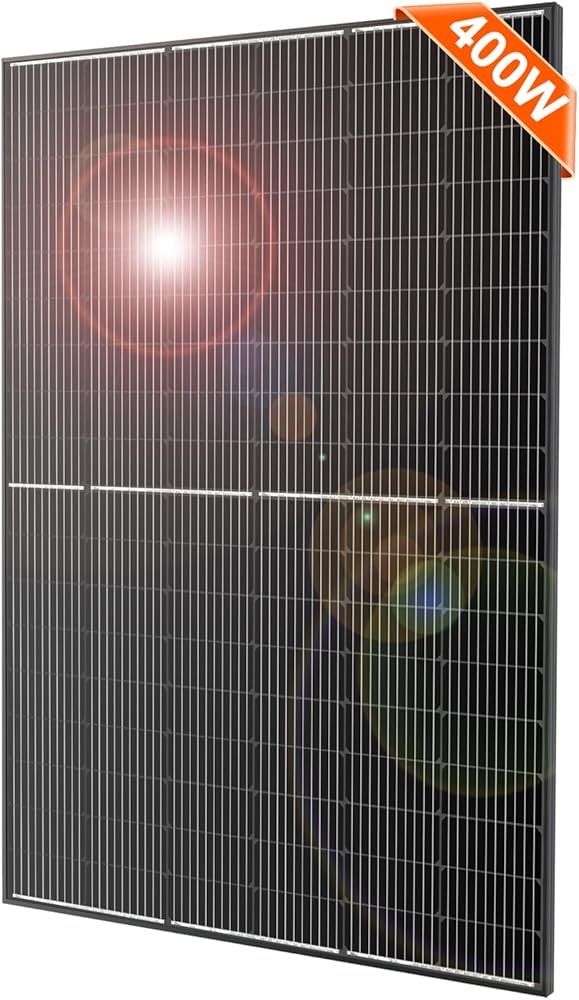 DOKIO 400W Monocrystalline Solar Panel with 31V Voltage, Designed for Charging 12/24V Devices - 3 m Cable, Ideal for Yard/Garden, Shed/Patio/Greenhouse Power, Off-Grid Battery Charging