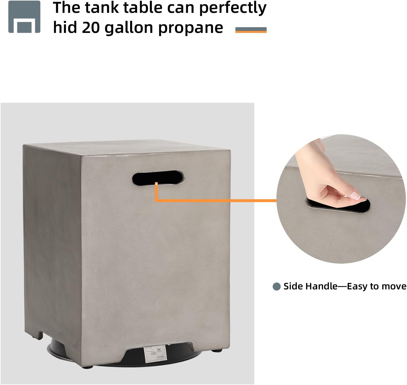 HOMPUS Outdoor Rectangular Propane Fire Pit Table, 56''x28’’x13'' Fire Table w Wind Guard & 20lb Tank Cover Table, 50000 BTU Fire Pit w Free Waterproof Cover & Fire Stone for Patio, Garden, Grey