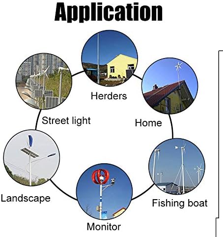 5000W Wind Turbines Generator+Controller 12V24V 5 Blades Lantern Vertical Axises for Residential Household Streetlight