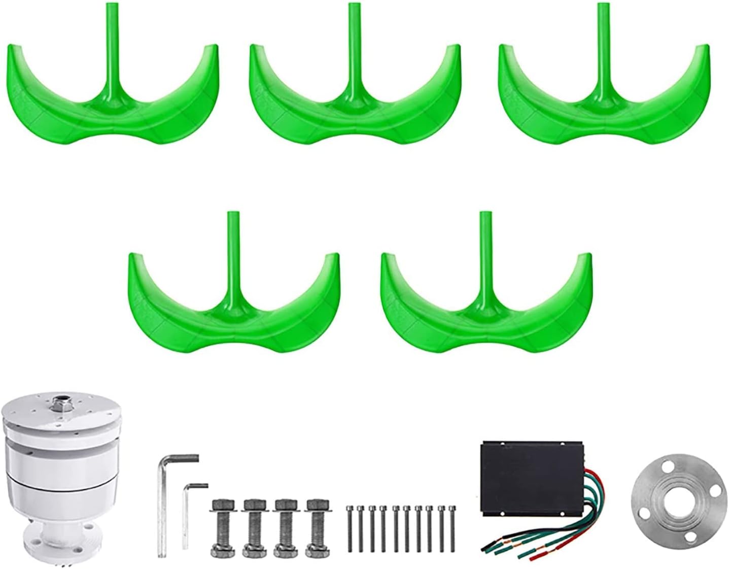 Wind Power Turbines Generator 4000W 5 Blades Generator Lantern Wind Turbines Vertical Axis for Streetlight+Controller