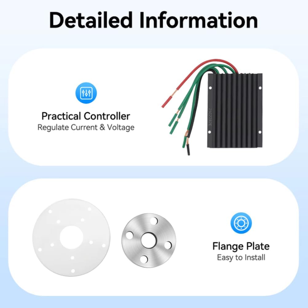 3000W Wind Turbine Generator Kit for Outdoor Use Red 12V/24V/48V/220V Vertical Lantern Noiseless Generator Windmill with Controller and Power Inverter Converter