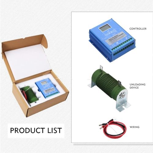 12000W Wind Solar Hybrid Charge Controller - Auto Regulator for 12V/24V/48V Systems with LCD Display, Works with Wind Turbine & Solar Panel, Supports LiFePO4, AGM, Gel, Flooded & Lithium Batteries