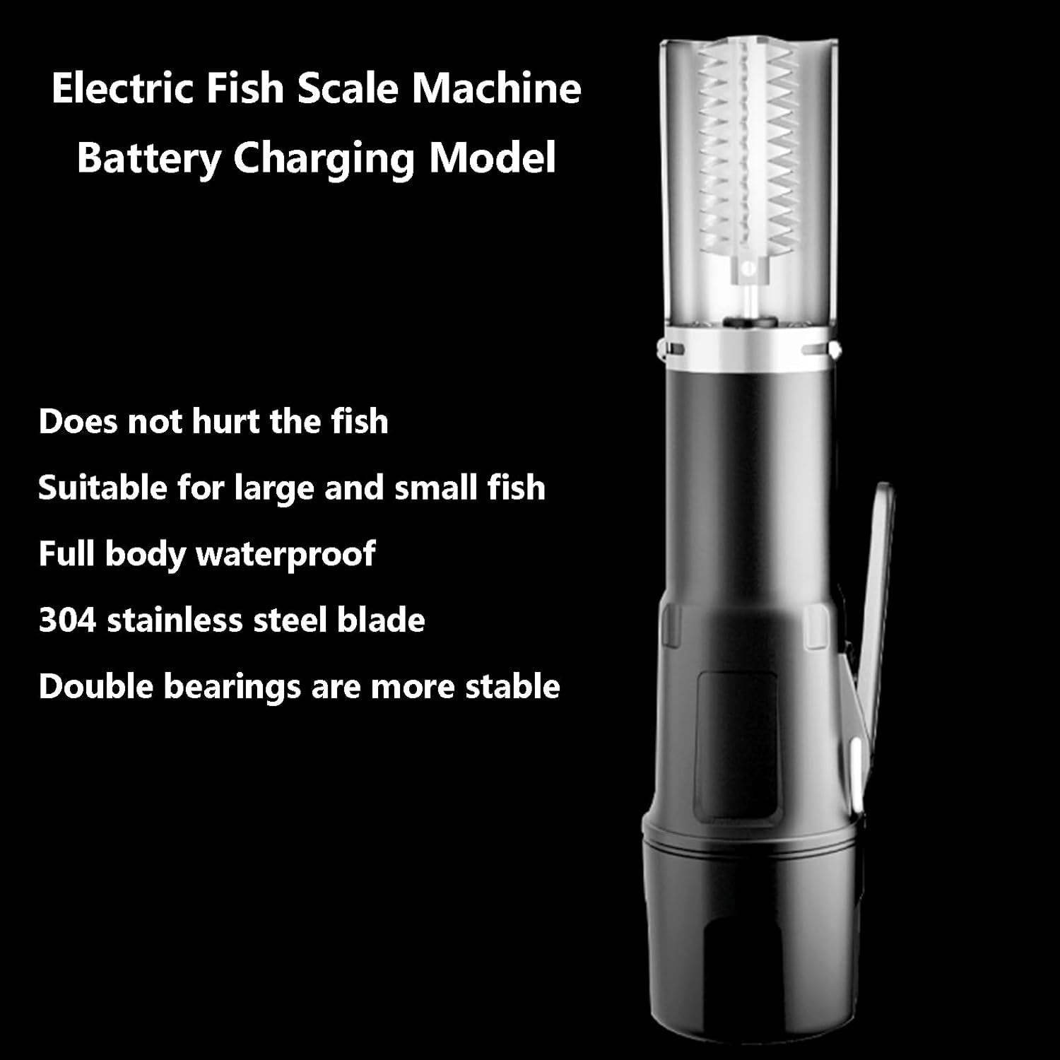 Fish Scaler Remover No Mess Electric Drum Fish Scaler Machine Rechargeable Scale Scraper for Chef And Home Cooks Fish Cleaning Tools for Scraping Fish Scale, Chargeable
