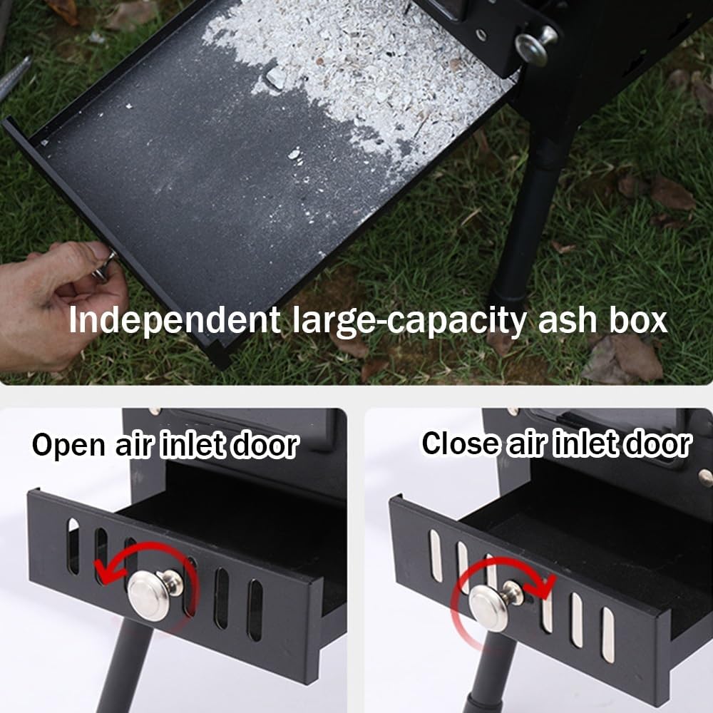 Smokeless Fire Pit with Removable Ash Pan, Portable Outdoor Fire Pit, Wood Burning Lightweight Fireplace, Fire Pits Outdoor Wood Burning, Wood Burning Firepit(Silver)