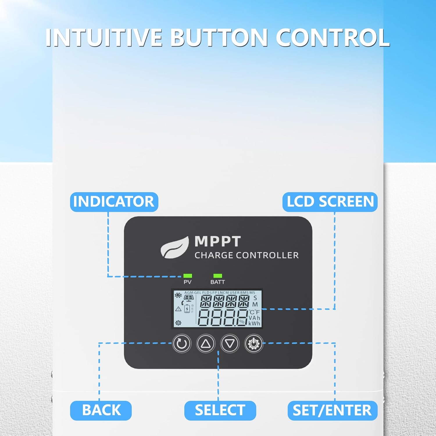 Epever 80A Mppt Solar Charge Controller TEP Series 12v/24v/48v Battery System Max PV 150V Works with Lifepo4 Batteries
