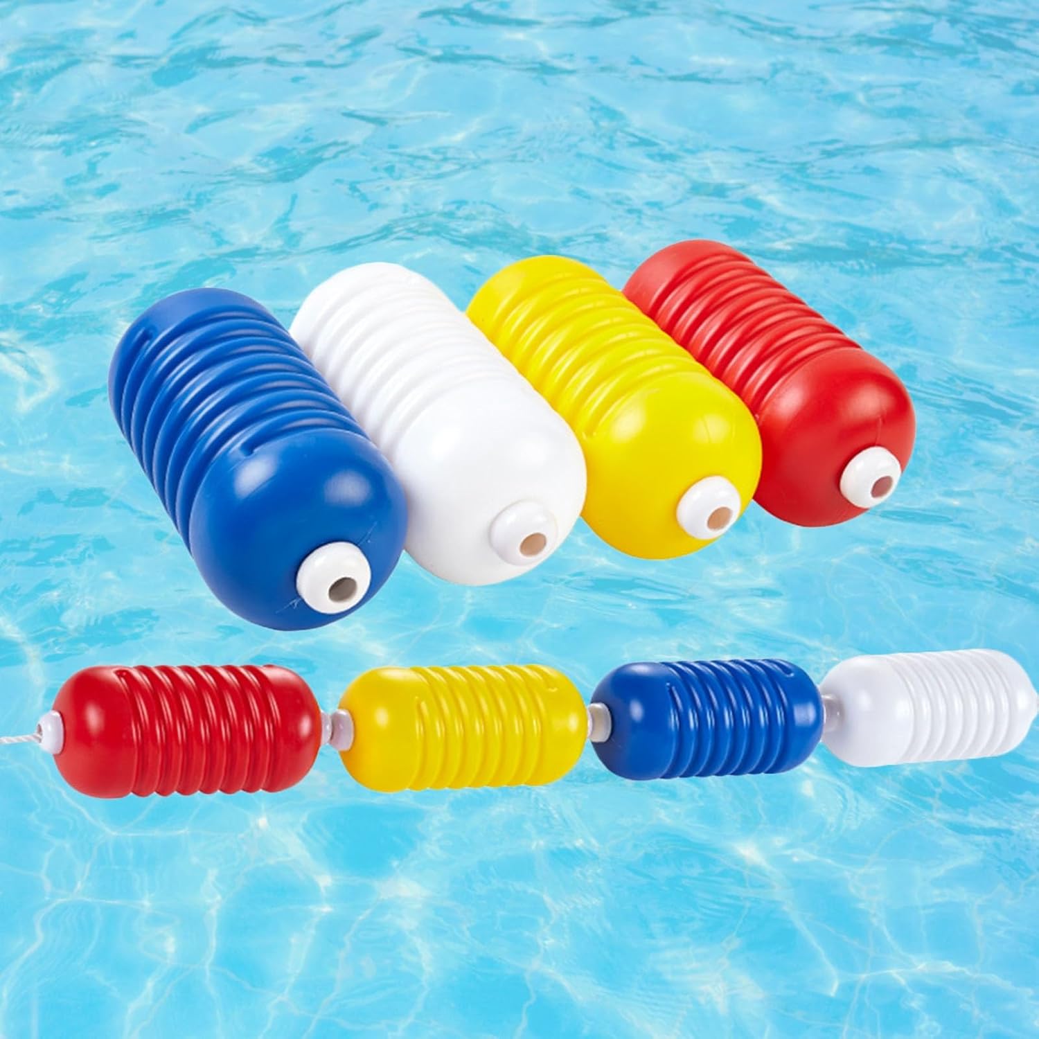 Pool Lane Divider Ropes 3 16 35 59 88 ' 98 FT, Indoor Swimming Pools Safety Floats Dividing Rope Cylindrical Floating Kit 6cm/ 9/ 11 CM Wide Buoy Lines with Hooks, Bright ( Color : Width 9cm (3.5inch)