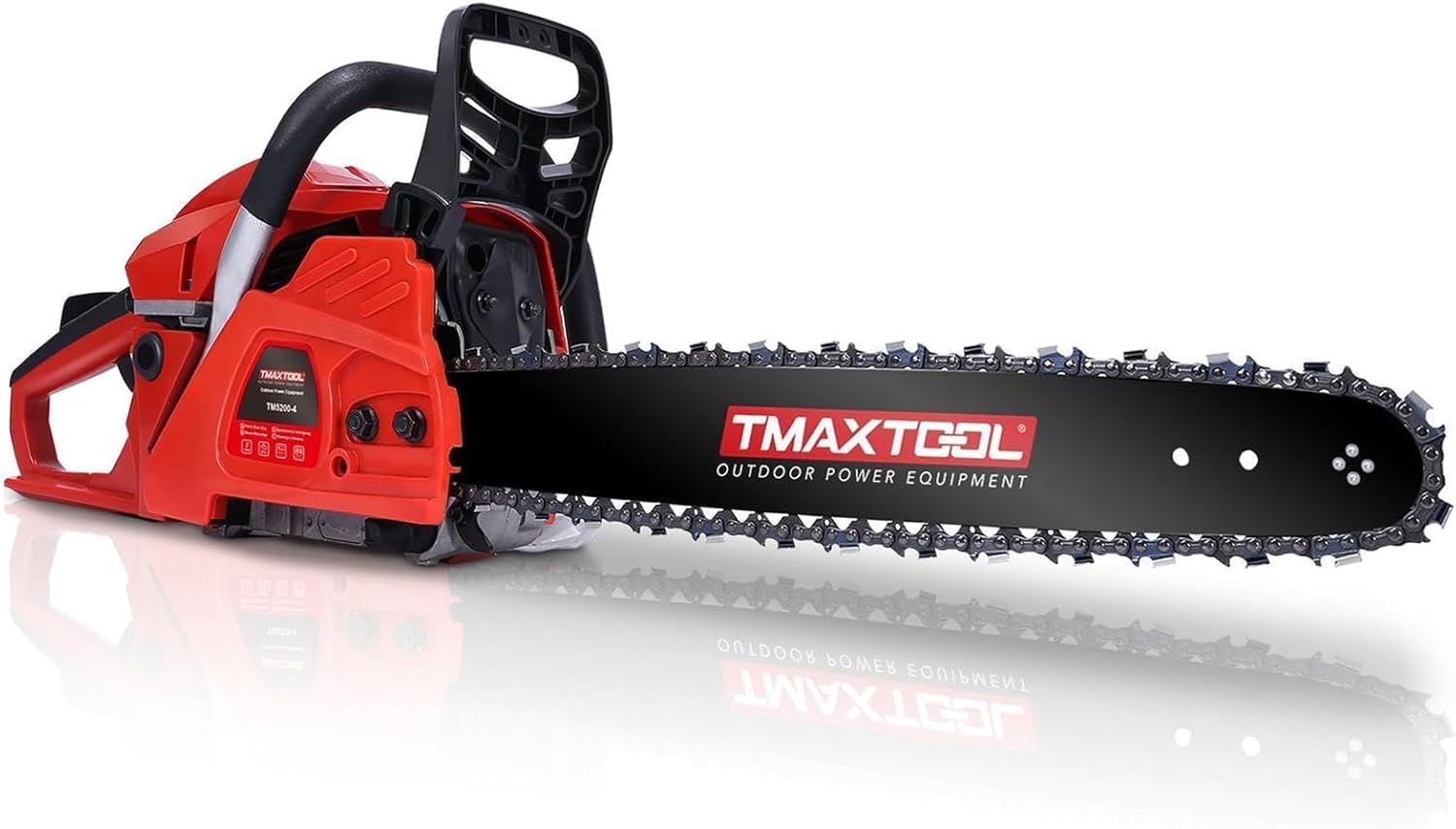 Gas Chainsaw, 62cc 3.5 HP, 2-Stroke Engine, Gas Powered Chainsaw, 20 Inch Chainsaws with Automatic Oiler, Chain Saw with High Performance for Wood Cutting and Tree Trimming, Red