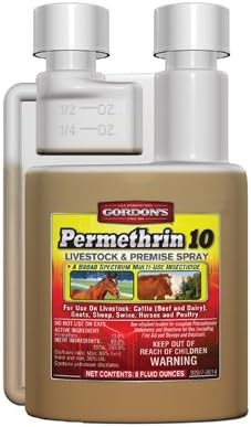 Gordon's 9291102 Permethrin 10 Livestock & Premise Insecticide Spray, 8-oz. Concentrate - Quantity 12