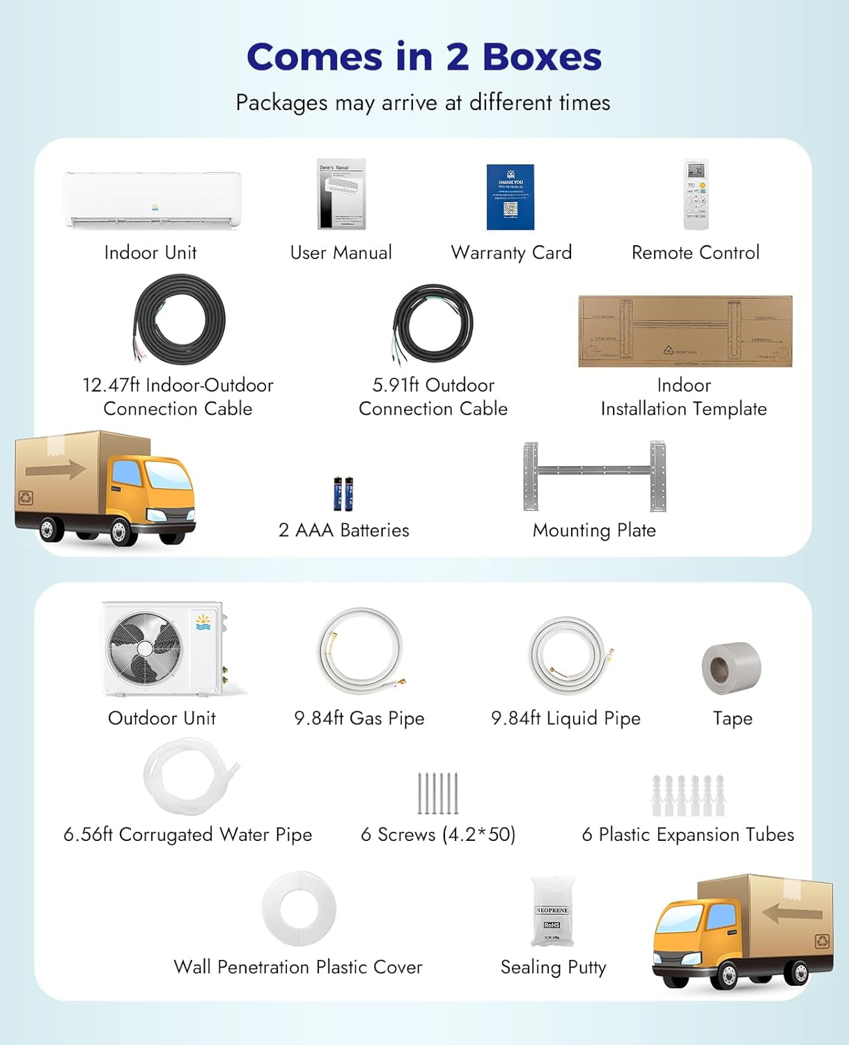Mini Split Ac/Heating System - 12000 BTU Ductless Mini Split Air Conditioner with Heat Pump, 19 SEER2 115V Energy Efficient Ac Unit Up to 750 Sq.Ft with Installation Kit