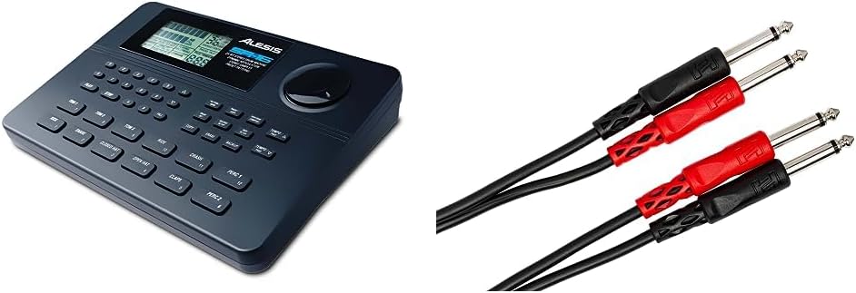 Alesis SR-16 Studio Drum Machine - Over 600 Sounds, Effects & Hosa Dual 1/4