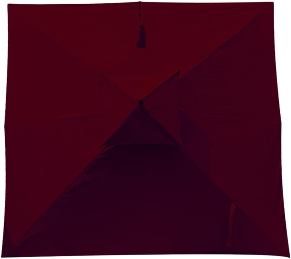 10ft Replacement Canopy Market Umbrella Top Cover 2 Tier Square Patio Umbrella Replacement Top Sun Shade Cloth (Canopy ONLY) ﻿(Red)