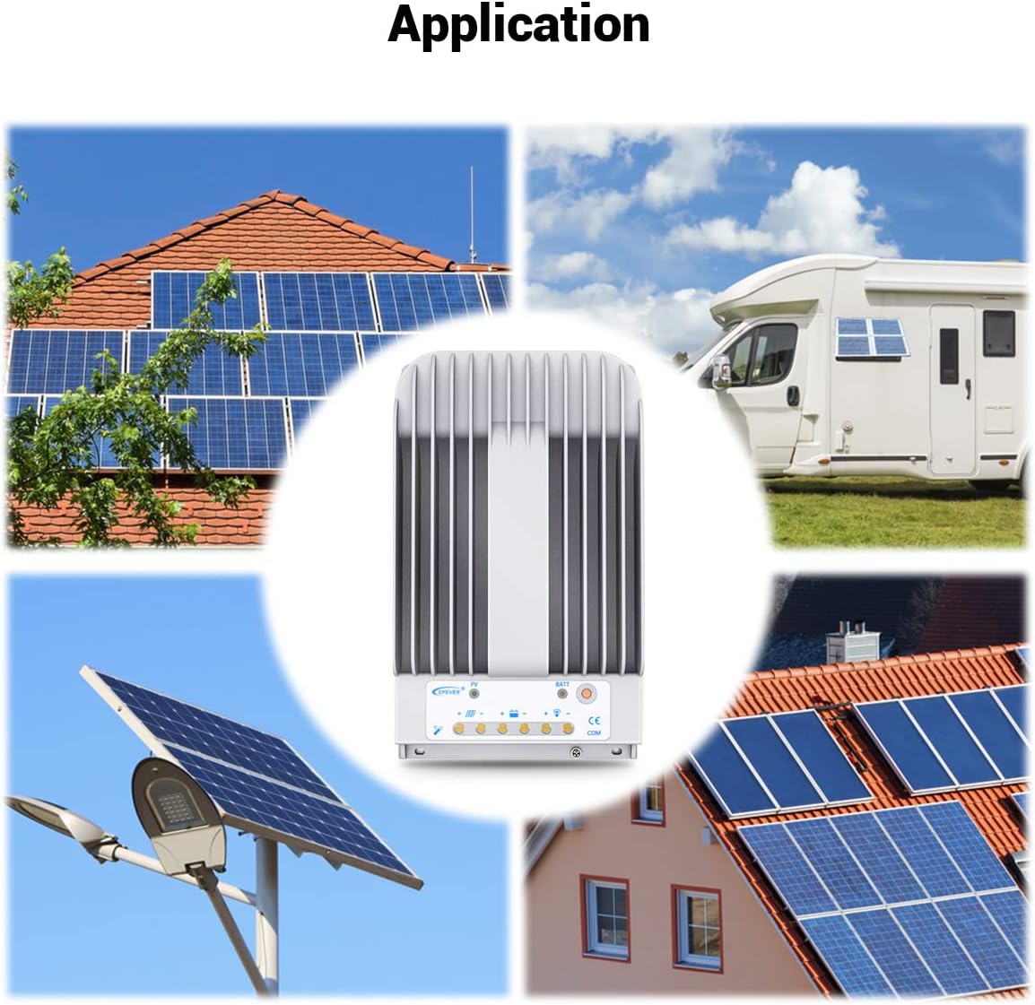 EPEVER 40A MPPT Solar Charge Controller 12V/24V Auto Working Max.PV 150V Solar Panel Charge Regulator Tracer BN Series Negative Ground Solar Controller