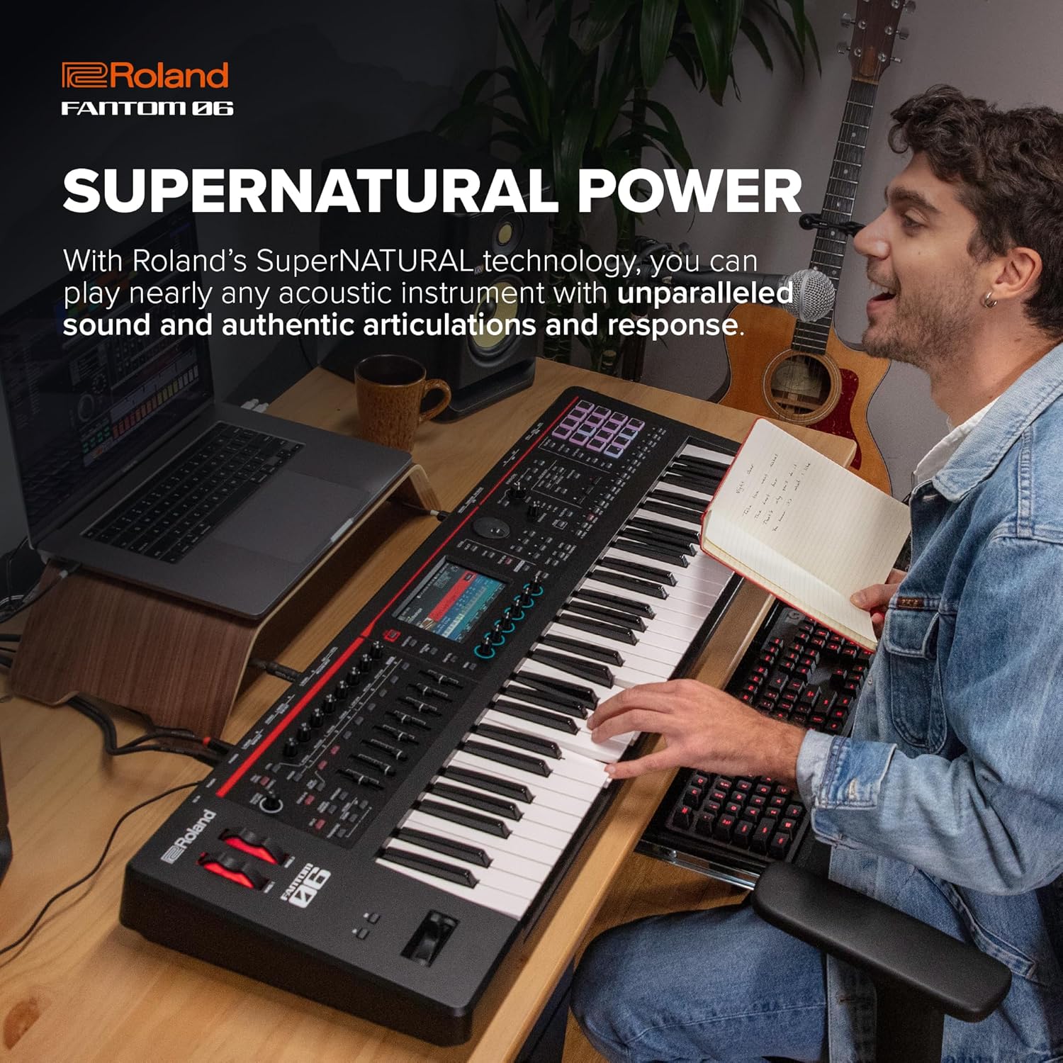 Roland FANTOM-06 | 61-Note Synthesizer Keyboard | Thousands of Electronic & Acoustic Sounds | ZEN-Core & SuperNATURAL Technologies | Lightweight & Durable | Deep Onboard Sampling | DAW Integration