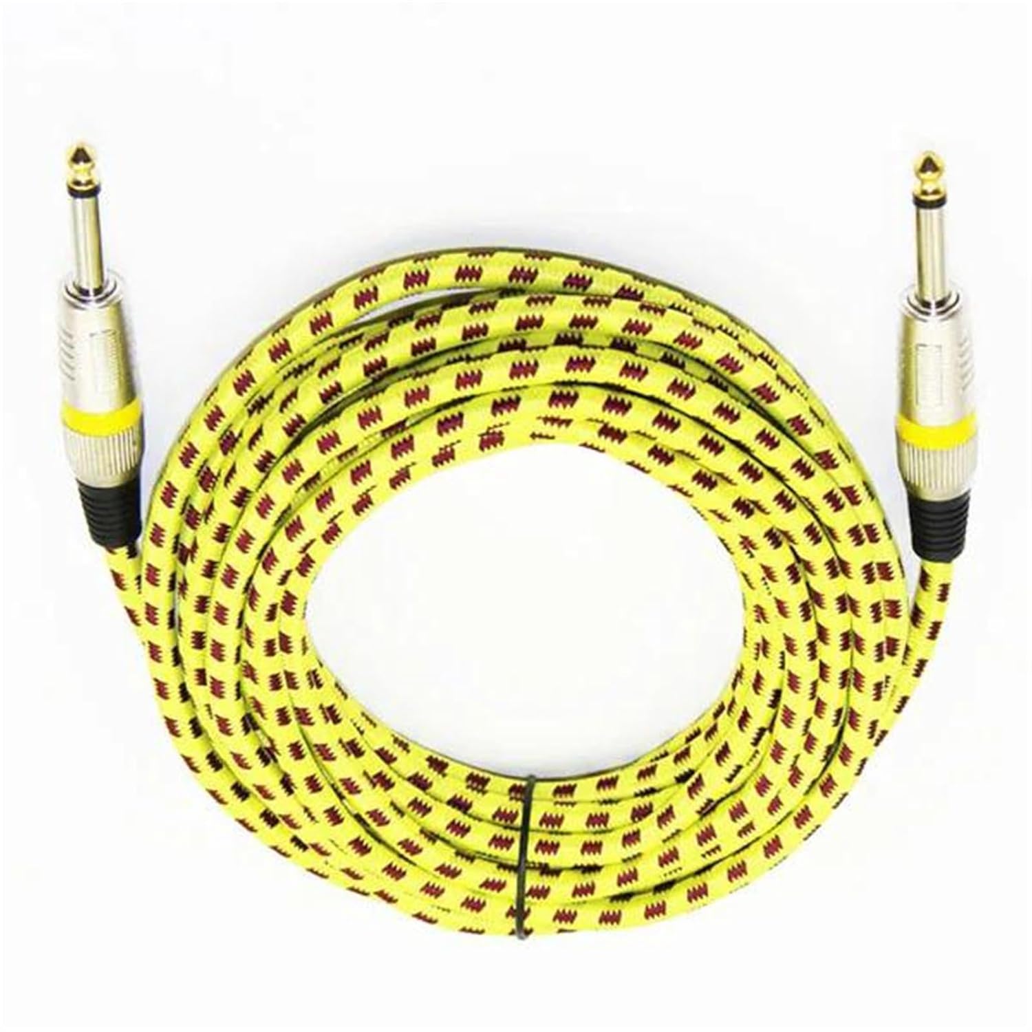 Guitar Instrument Cable Cable Male to Male Shielded for Amplifier Electric Guitar(Yellow)