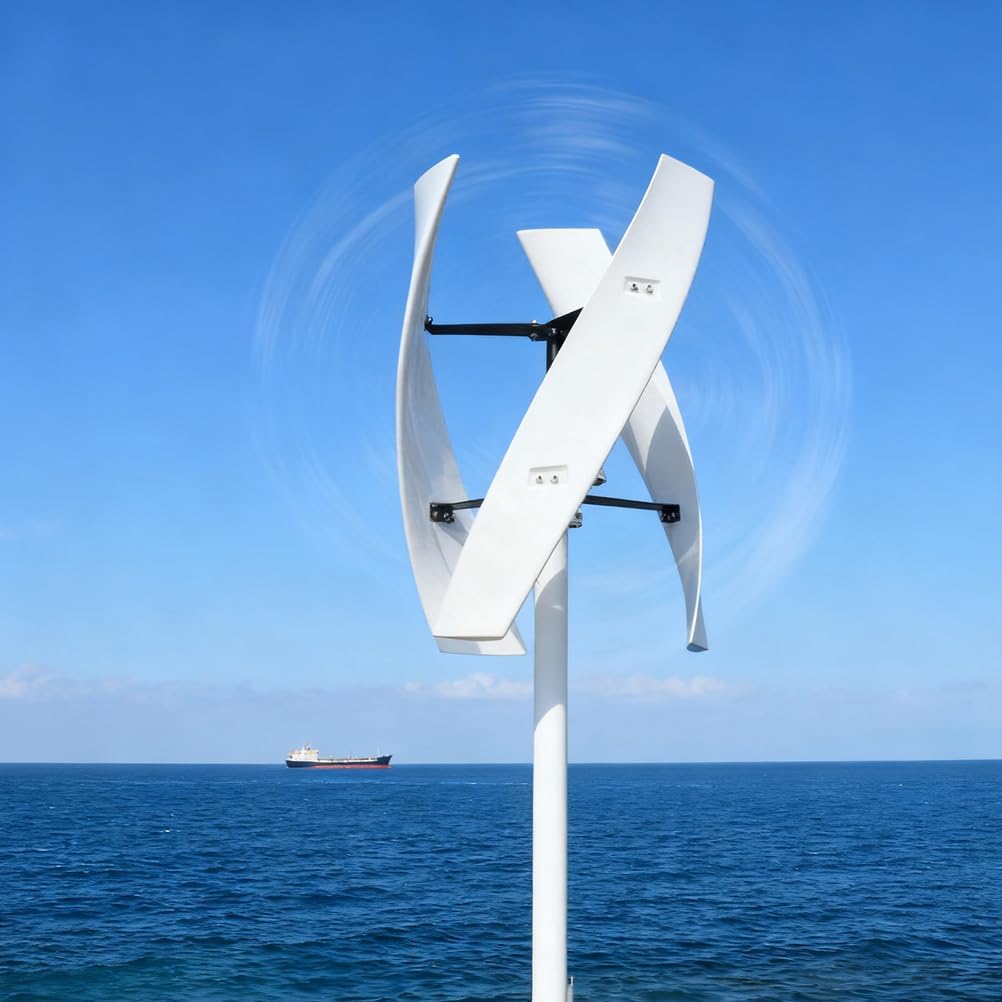 10000W Efficient Vertical Wind Turbine - 220V 48V 24V 12V Low Noise Wind Power Generator with Controller with Easy Installation for RV, Camping, Off-Grid Living,12v