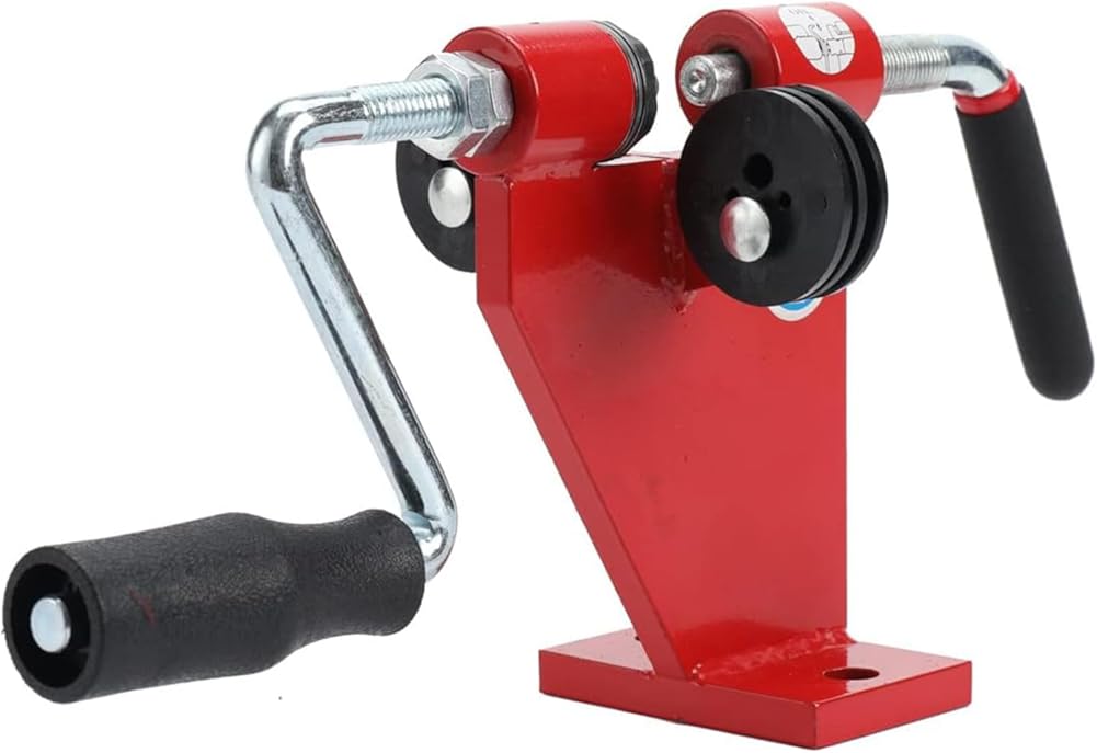 Bench Rivet Spinner, Chainsaw Saw Chain Spinner, Bench Mount Chain Rotator, Chain Riveter Spinner Repair Tool, Combination Saw Link Rivet Splitter Break Red,1