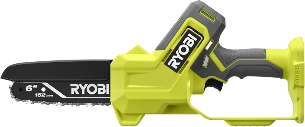 Ryobi ONE+ 18V 6 in. Battery Compact Pruning Mini Chainsaw (TOOL ONLY- battery and charger NOT INCLUDED), PCLCW01B
