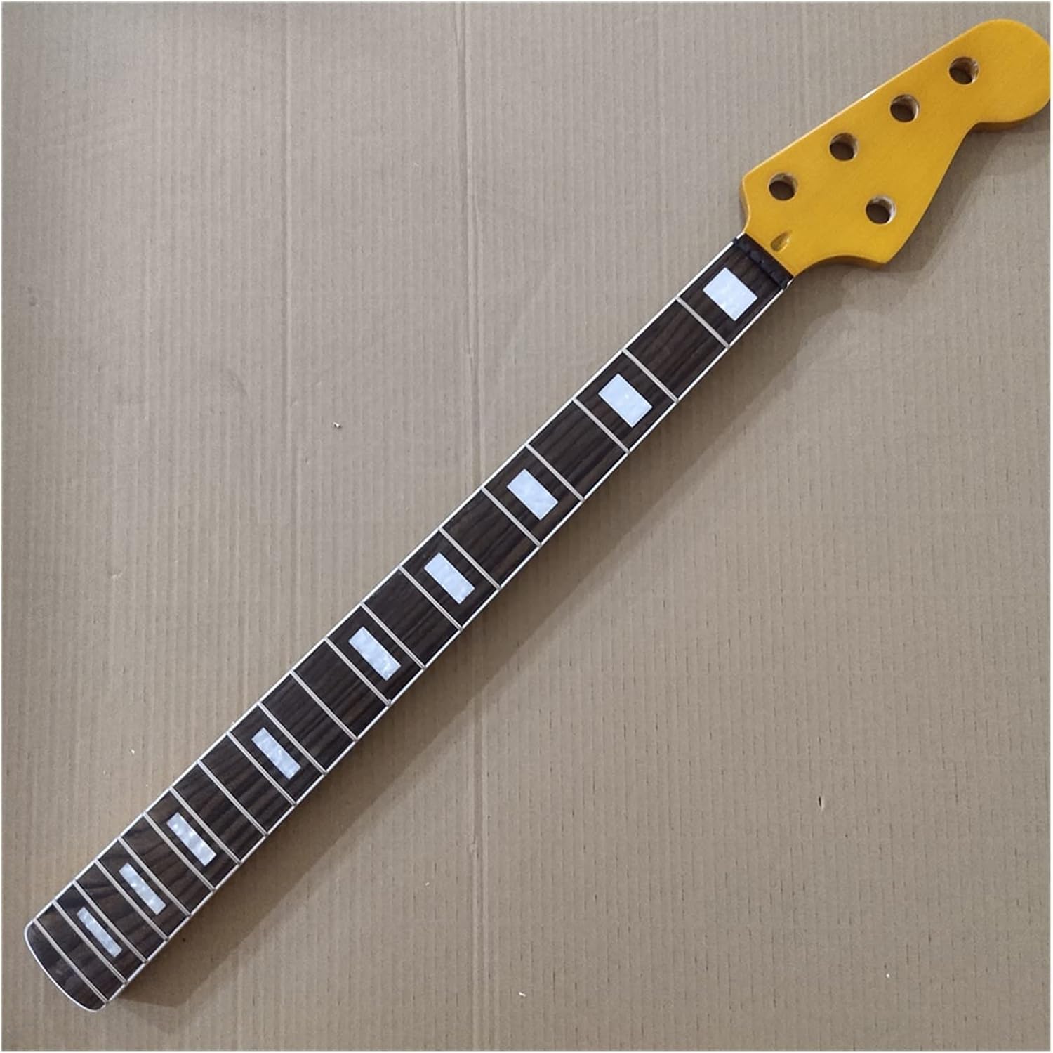 TSTS Yellow Maple 20 Frets Bass Guitar Neck Part 5 String Rosewood Fingerboard 34 Inch Guitar ​Neck Replacement