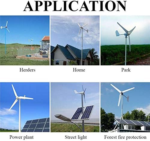 6000W Wind Generator 12V 24V 48V 6 Blade Black Wind Turbines Horizontal Home Powers Windmill Energy Turbines Charge