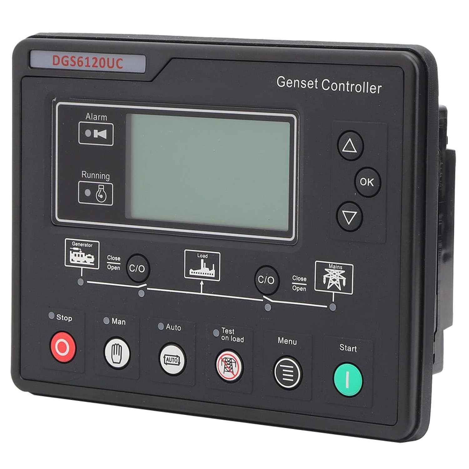 Genset Controller Module, DGS6120UC LCD Display Generator Automatic Controller Generator Set Parameters Monitoring Control Panel for HGM6120UC