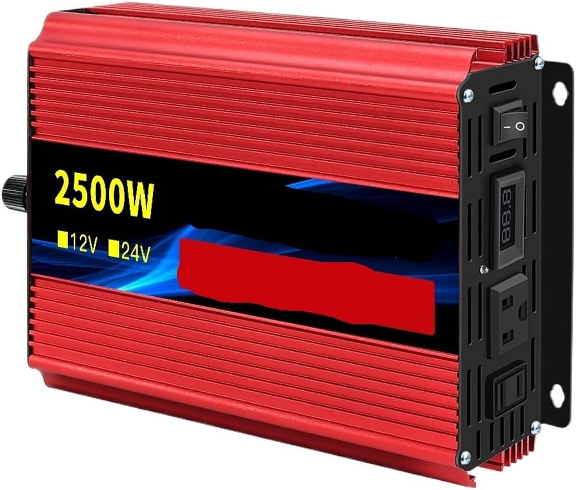 12V/24V to AC 110V 60Hz Pure Sine Wave Inverter Car Power Tranfermer 1600w-8000W Voltage Portable Converter with LED Display(12V 110V 6000W 60HZ)