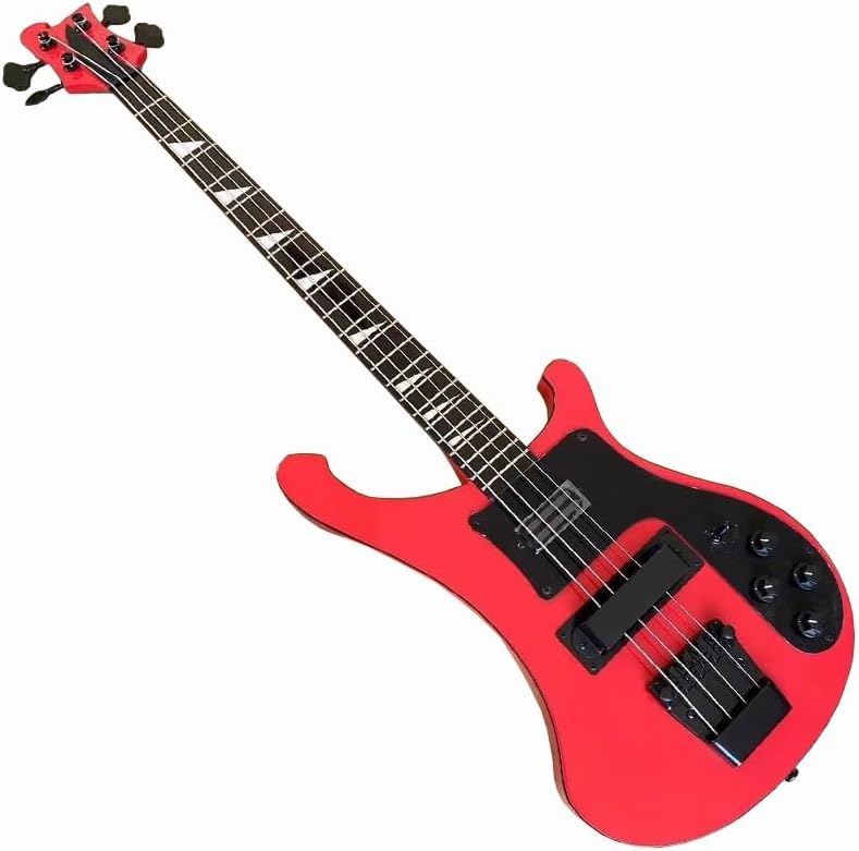 4-String Electric Bass Guitar Black Hardware & Pickguard - Rosewood Fingerboard with Triangle Inlays
