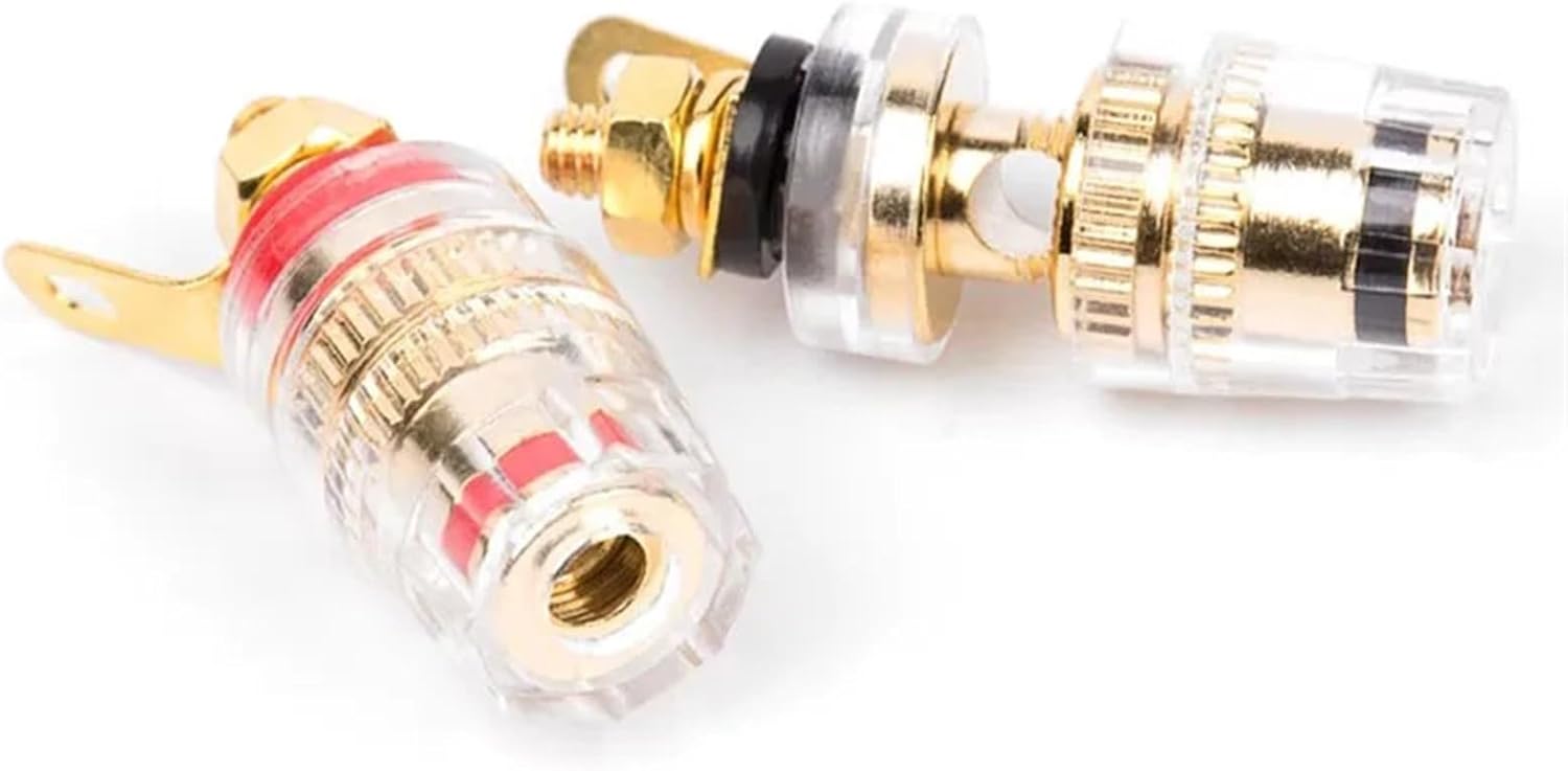 10PCS Banana Socket 4mm Wire Binding Post Copper Power Amplifier Speaker Terminal Crystal Cable Adapter Jack Connector(5 Red 5Black)