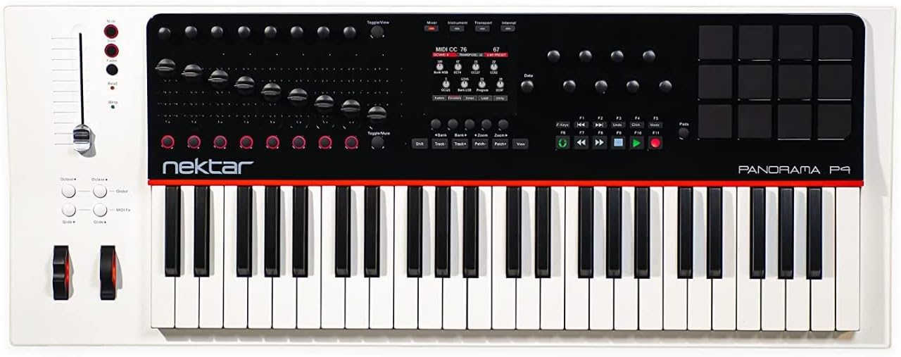 Nektar Panorama P4 - USB MIDI Controller Keyboard with Nektar DAW Integration, White