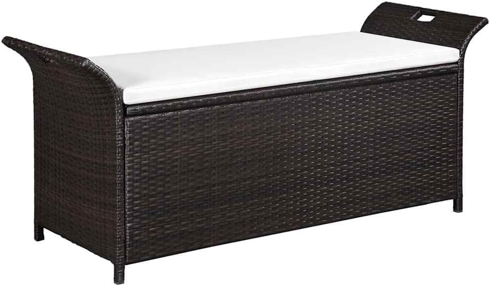 Patio Benches Storage Bench with Cushion 54.3