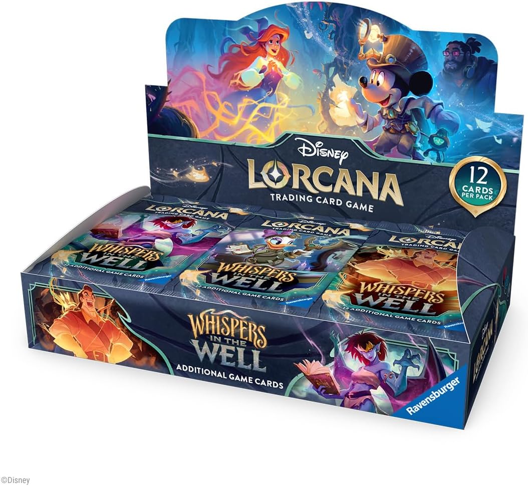 Ravensburger Disney Lorcana TCG: Whispers in The Well Booster Pack Display - 24 Packs with 12 Trading Cards Each - Ideal for Collectors & Disney Fans - Ages 8+
