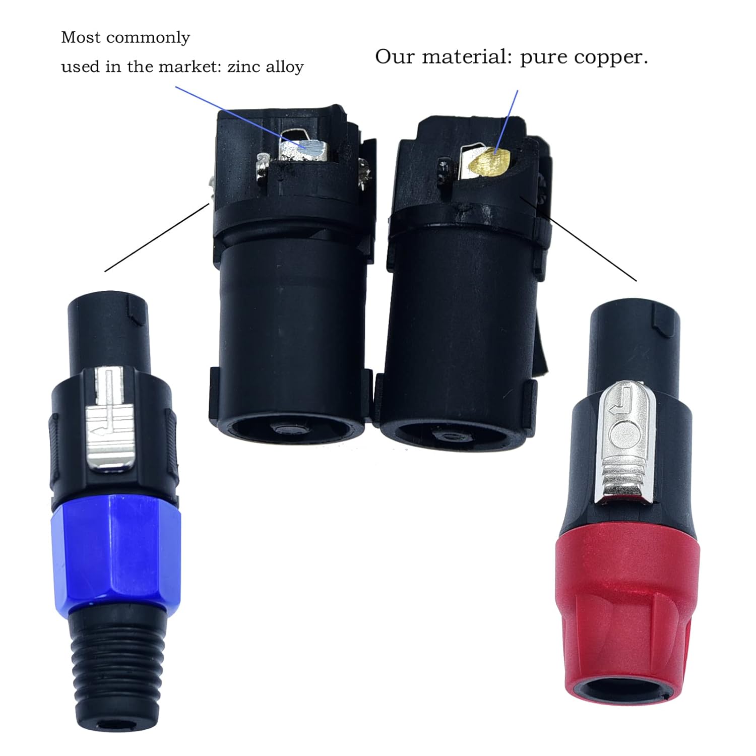 speak on 2Pcs Professional Speakon to 1/4 Inch ts Speaker Cable for pa jack Pair 18 awg Gauge Male Audio port plug Amplifier Connection dj amp Heavy Duty bocina Cord Wire ft with Twist Lock(70 feet)