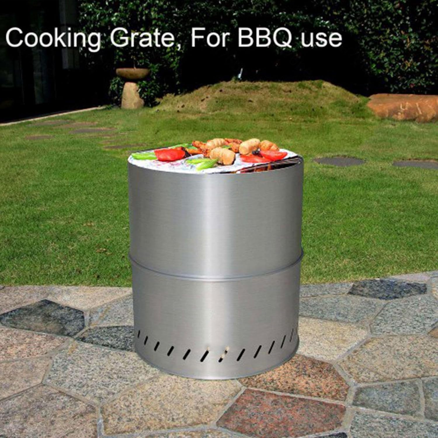 15 Inch Smokeless Fire Pit for Outside Extra Large Smokeless Fire Pit,Durable Stainless Steel for Wood Burning Smokeless Instant Fire Pit for Patio Garden,Camping,Backyard