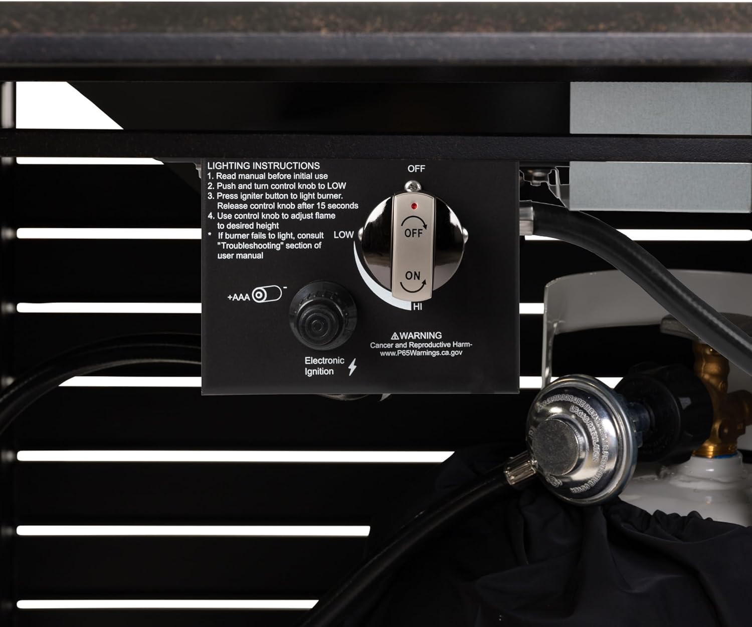 Fire Sense 61898 Longmont Aluminum Convertible Gas Fire Pit Table 55,000 BTU Multi-Functional Outdoor Firepit with Fire Bowl Lid, Nylon Cover & Clear Fire Glass - Bronze Finish - Rectangular 48